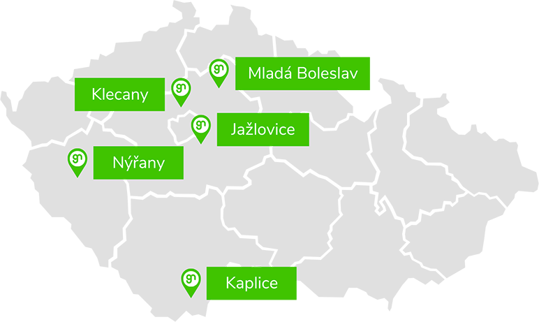 Mapa LNG stanic GasNet